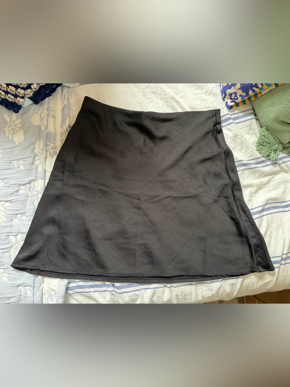 Loft “silk” slip mini skirt